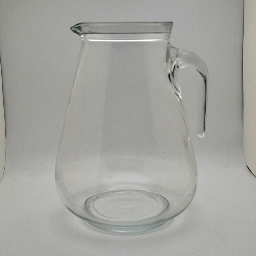 Vintage Italian Clear Glass Pitcher